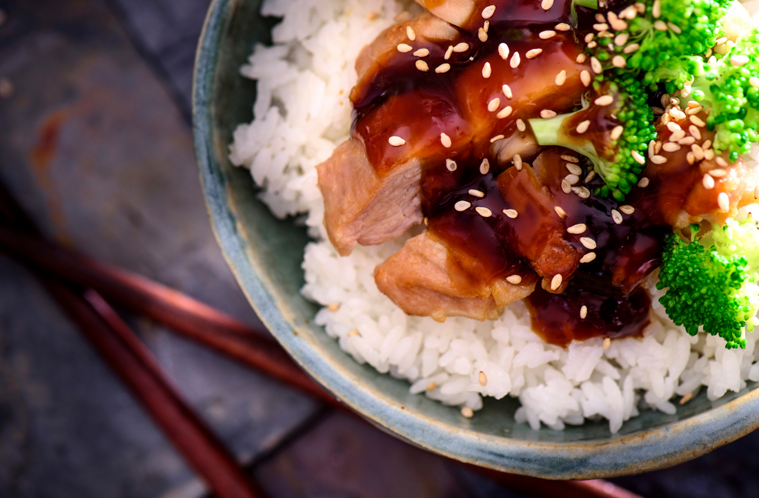 Teriyaki chicken and broccoli